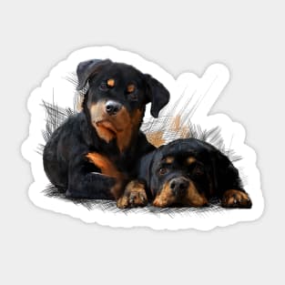 Rottweiler Welpen Sticker